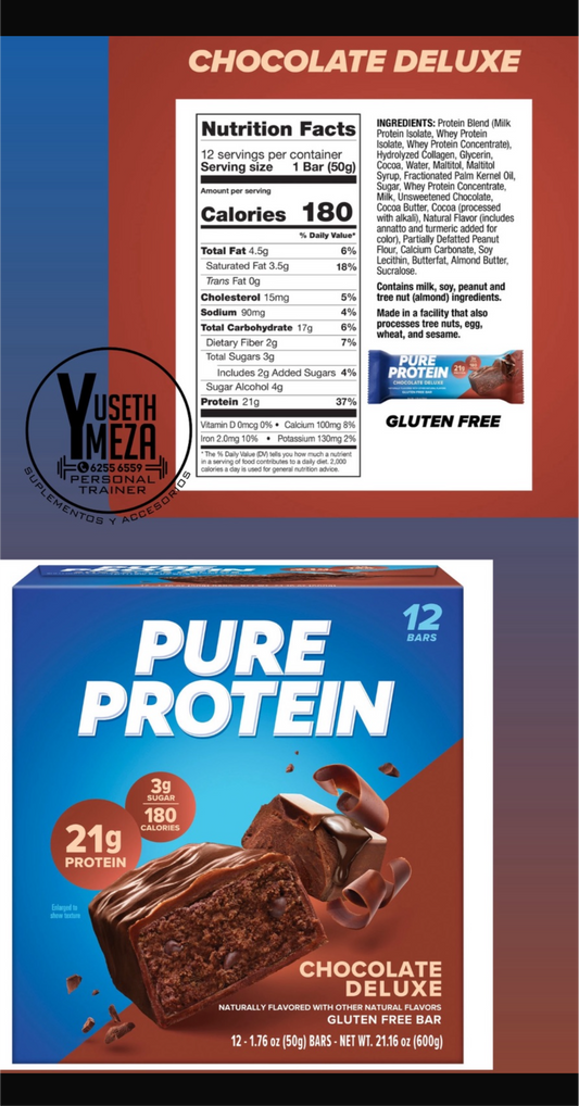 Pure Protein/ bar/ CHOCOLATE
DELUXE PROTEIN BAR