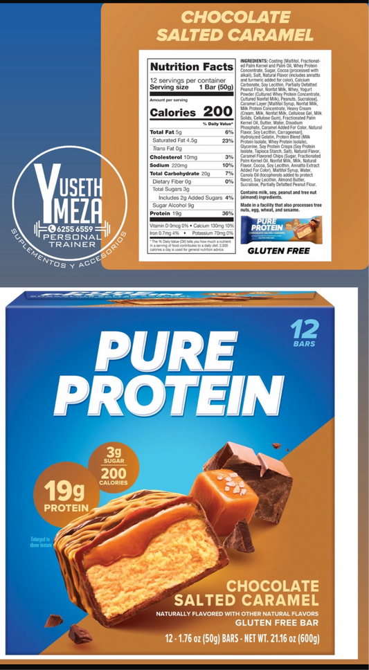 Pure Protein/ Bar/ CHOCOLATE
SALTED CARAMEL PROTEIN BAR