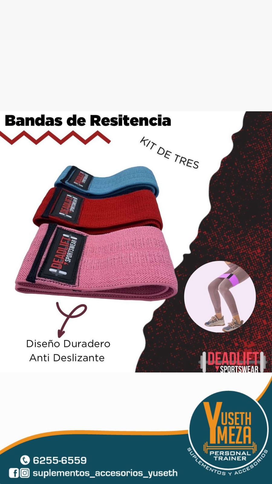 DEADLIFT SET DE BANDAS ELASTICAS