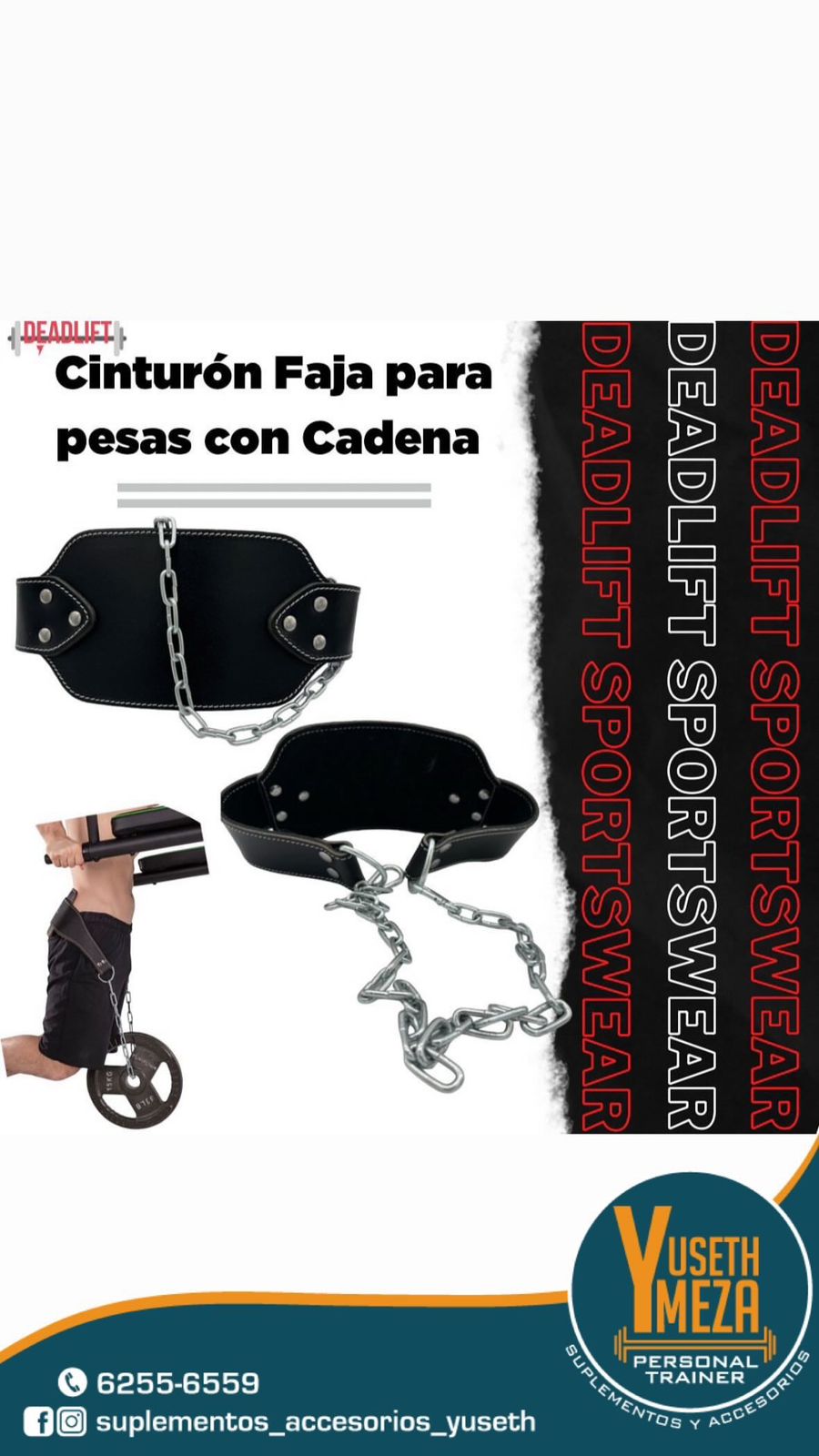 DEADLIFT CINTURON CON CADENA / UNITALLA