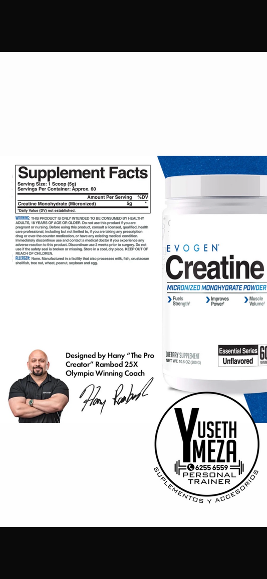 Evogen/ Monohidrato de Creatine
Power