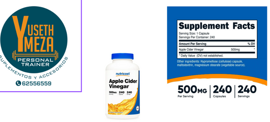 CAPSULAS DE VINAGRE DE MANZANA / 240 CAPSULAS