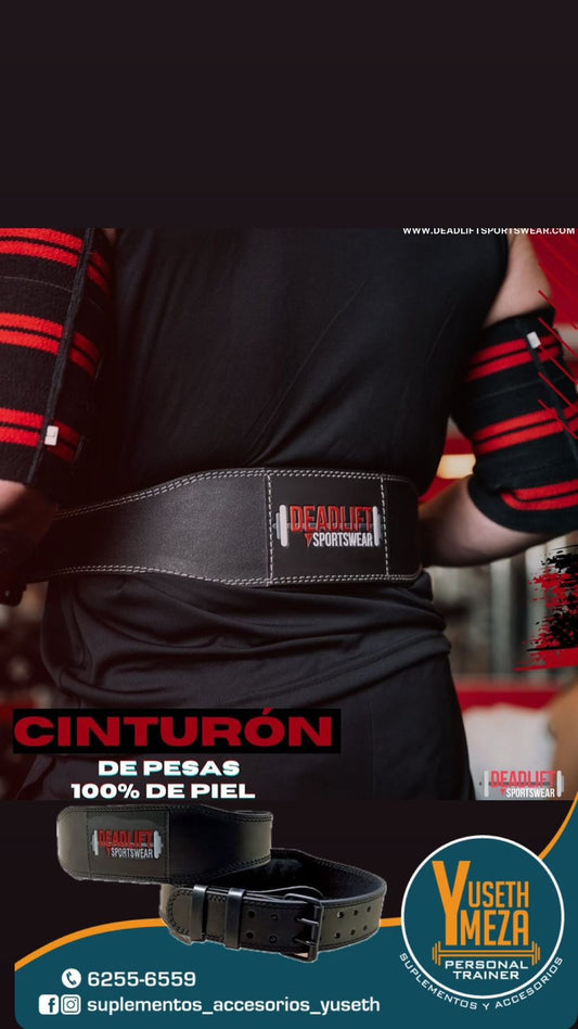 DEADLIFT CINTURON DE CUERO / NEGRO