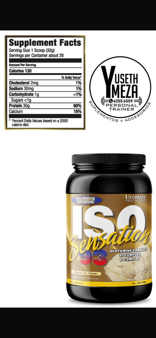 Ultímate Nutrion/ Iso Sensetion 93/ 28
servidas