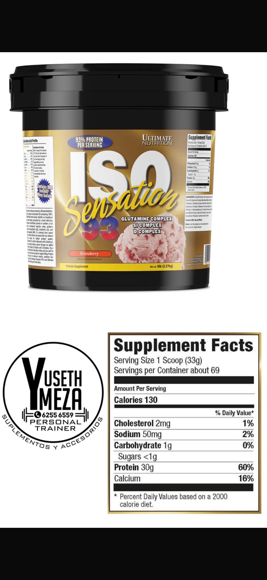Ultímate Nutrion/ Iso Sensetion 93/ 69
servidas