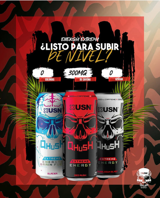 USN BEBIDA ENERGÉTICA QHUSH | 500 ML