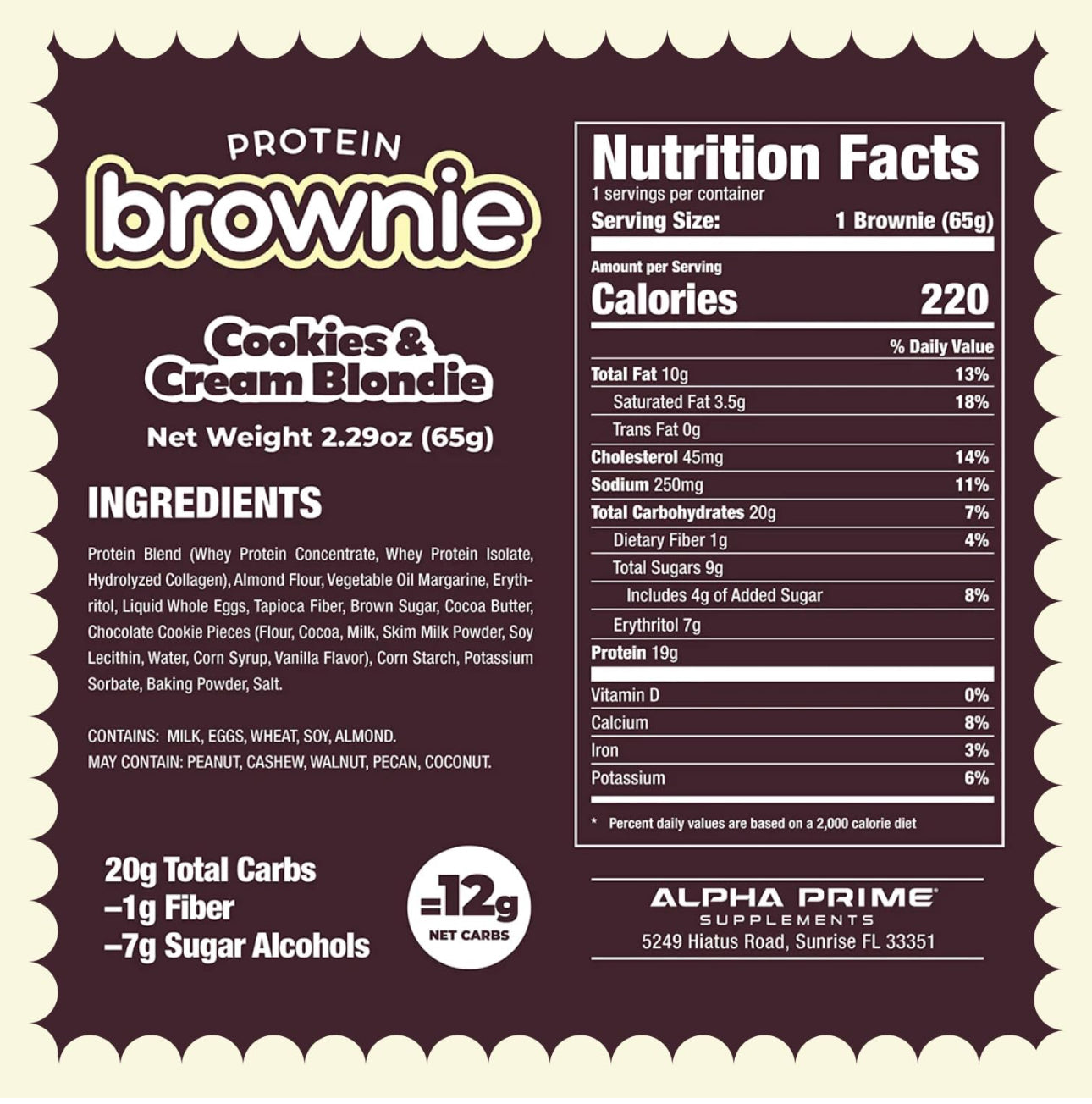 ALPHA PRIME BROWNIE