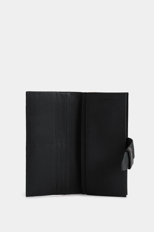Porta chequera Nudo de cuero para mujer detalle millaré