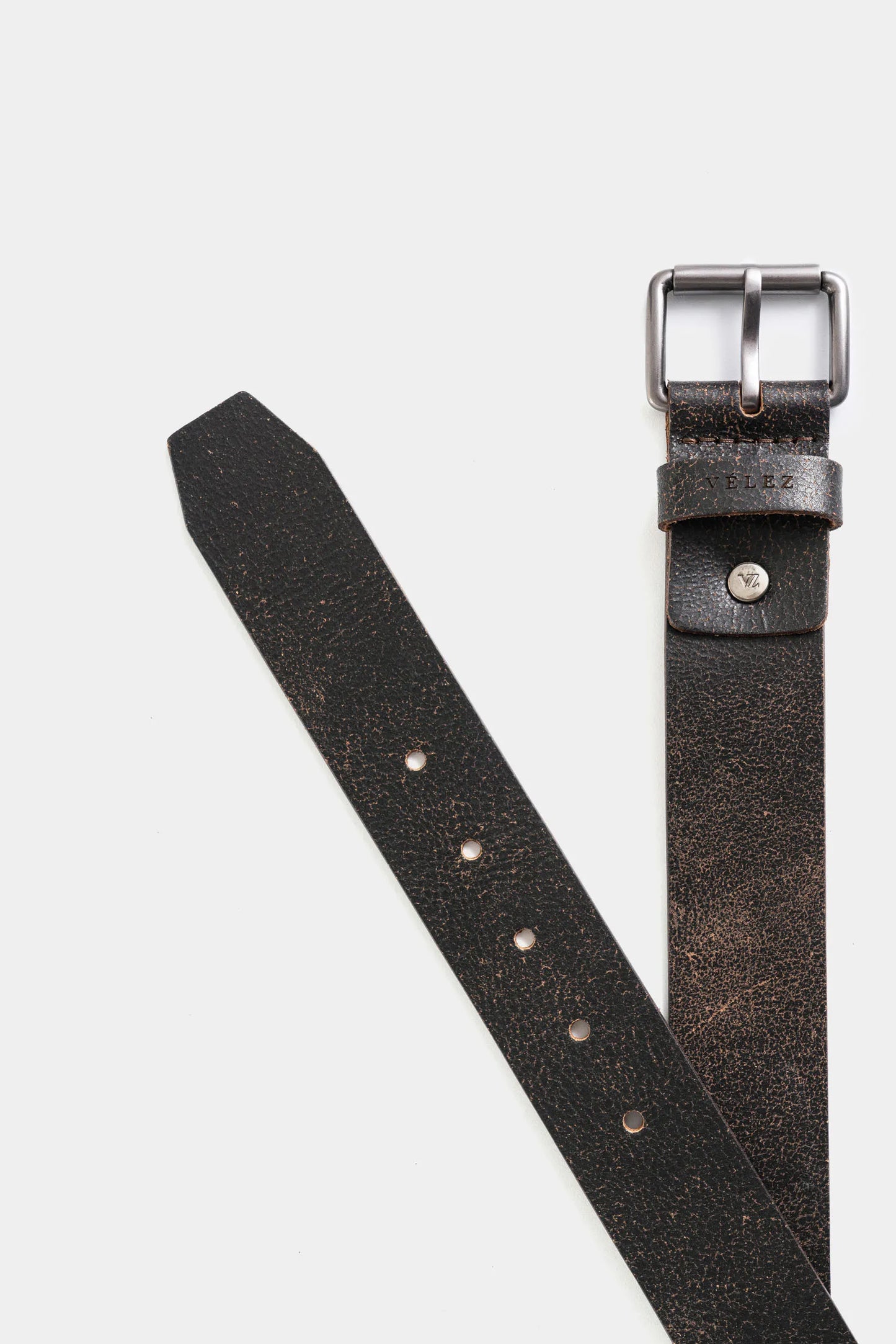 Cinturón Unifaz Montt de cuero para hombre craquelado