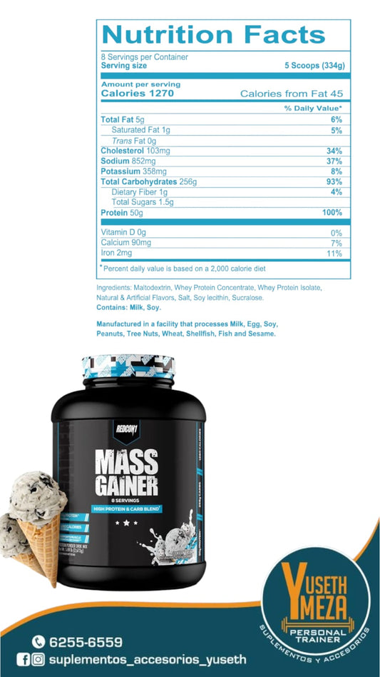 REDCON GANADOR DE MASA 6 LBS / COOKIES AND CREAM